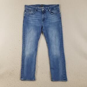 Hugo Boss Jeans Mens 32x28 Blue Slim Fit Stretch Denim Casual Medium Wash